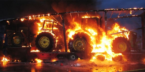 A4 wurde nach Lkw-Brand gesperrt