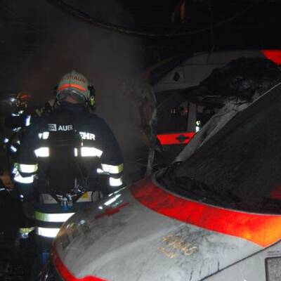 Brand in Feuerwehrhaus in Traun