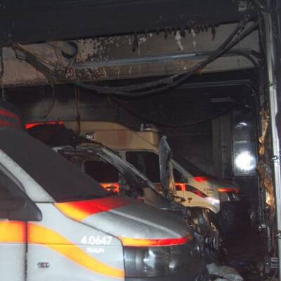 Brand in Feuerwehrhaus in Traun