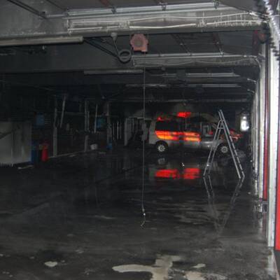 Brand in Feuerwehrhaus in Traun