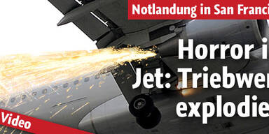 Video: Triebwerk explodiert in der Luft