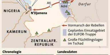 Frankreich bereit für Militärschlag im Tschad
