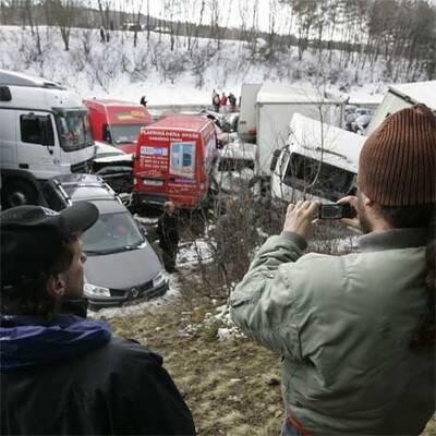 Massenkarambolage in Tschechien