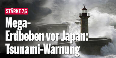 Mega-Erdbeben vor Japan: Tsunami-Warnung