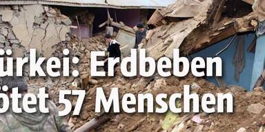 Erdbeben reißt 57 Menschen in den Tod