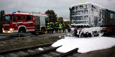 Waggon geht in Flammen auf 