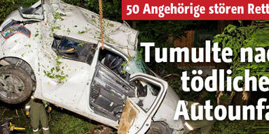 Tumult nach tödlichem Autounfall