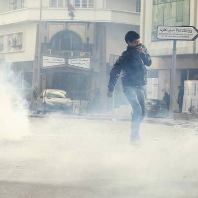 Blutige Unruhen in Tunis