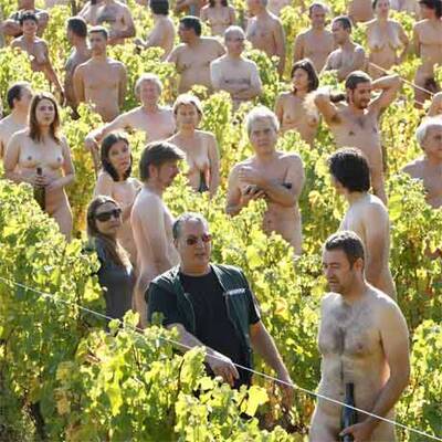 Spencer Tunick - 700 Nackte in französischem Weinberg