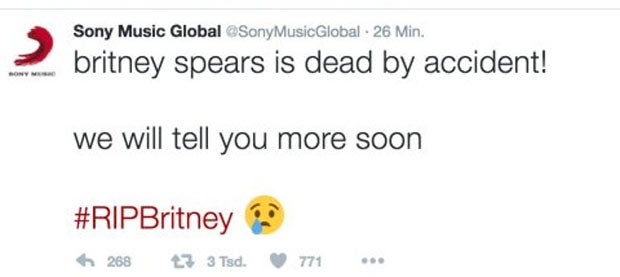 Falschmeldung um Tod von Britney Spears