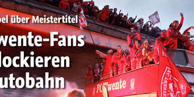 Twente-Fans legen Autobahn lahm