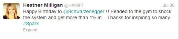 Arnold Schwarzenegger, Heather Milligan