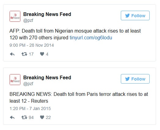 Paris-Anschläge auf Twitter vorhergesagt?