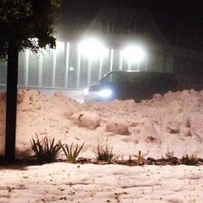 Winterlandschaft nach Hagel