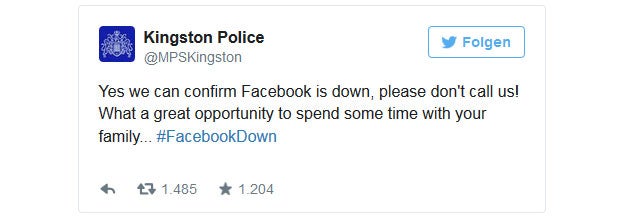 Facebook-Ausfall: User rufen Polizei