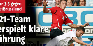 U21 verspielt Führung gegen Weißrussland