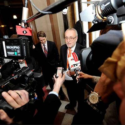 Hubert Gorbach vor dem U-Ausschuss im Parlament 