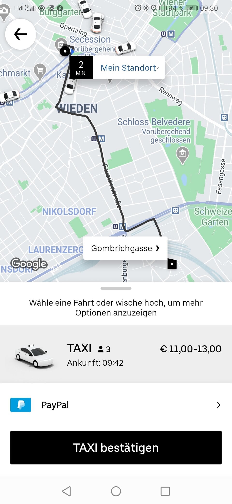 Uber in Wien jetzt teils doppelt so teuer