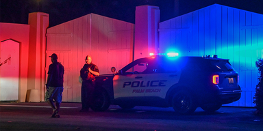 Polizei vor Trumps Haus USA