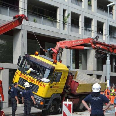 Spektakulärer Unfall in Wien