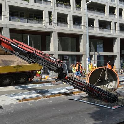 Spektakulärer Unfall in Wien