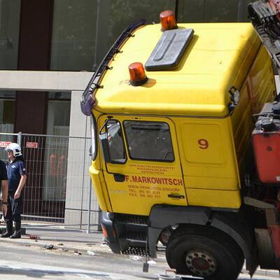 Spektakulärer Unfall in Wien