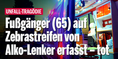 Fußgänger (65) auf Zebrastreifen von Alko-Lenker erfasst – tot