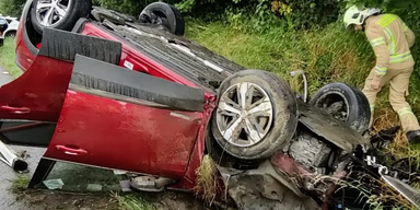 Vier Verletzte bei Pkw-Karambolage auf A1