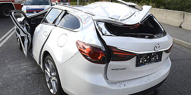 Spektakulärer Verkehrsunfall in Wien