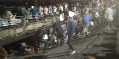Trib&uuml;ne bei Musikfestival st&uuml;rzt ein - 250 Verletzte