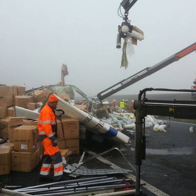Massencrash auf der A1