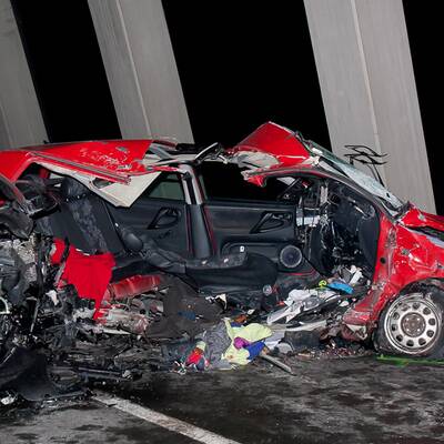 Der Pkw geriet ins Schleudern