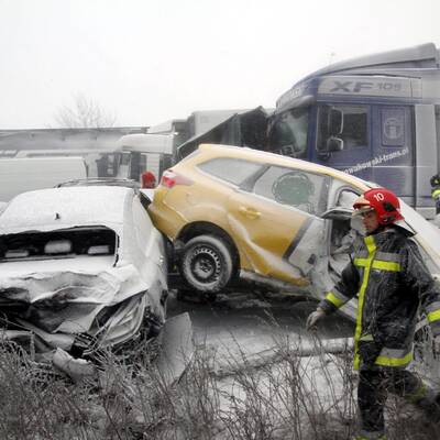 Massenunfall in Ungarn