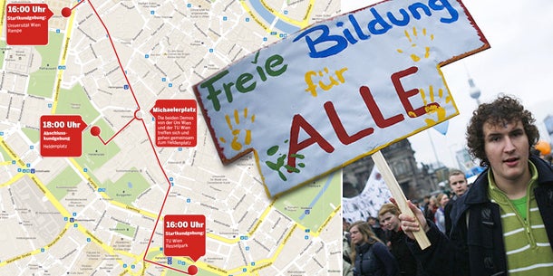 Studenten legen Wien lahm