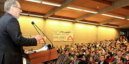 Polizei räumt besetzten Audimax