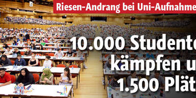 10.500 Studenten kämpfen um 1.500 Plätze