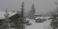 Schneefall im Skigebiet Unterberg