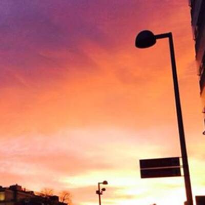 Einen besonders schönen Sonnenuntergang konnte man in Wien bestaunen.