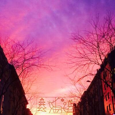 Einen besonders schönen Sonnenuntergang konnte man in Wien bestaunen.