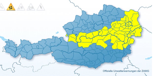 Gewitterzelle zog über Österreich