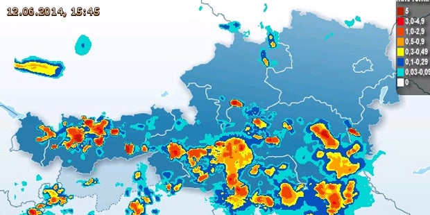 Schwere Gewitter in ganz Österreich