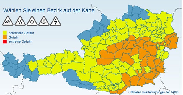 Tief Erik überflutet das Land
