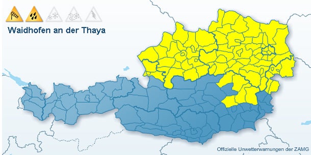 Österreich versinkt im Regen