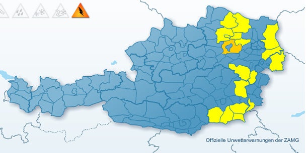 Gewitter mit Starkregen am Dienstag