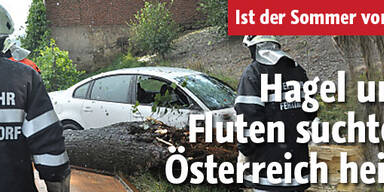 Hagel und Fluten suchen Österreich heim