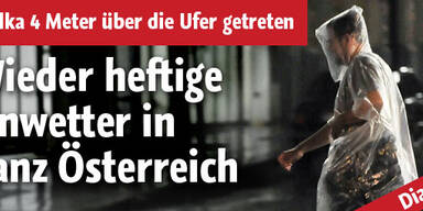 Wieder heftige Unwetter in Österreich