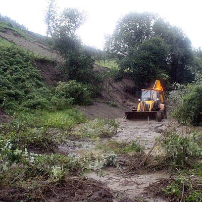 Aufräumarbeiten nach Unwettern