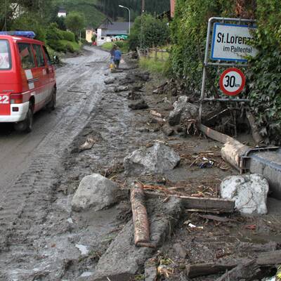 Murenabgang in der Steiermark