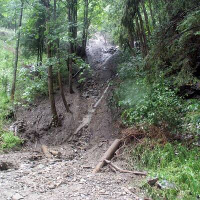 Aufräumarbeiten nach Unwettern