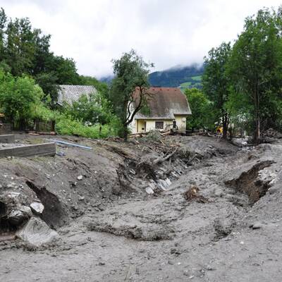 Murenabgang in der Steiermark